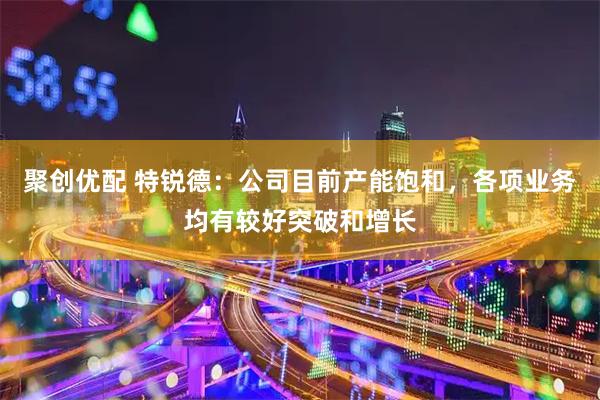 聚创优配 特锐德：公司目前产能饱和，各项业务均有较好突破和增长